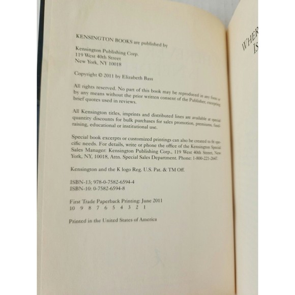 Elizabeth Bass "Wherever Grace is Needed" First Trade Paperback Printing 06-2011 - Picture 3 of 12